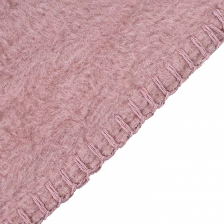 4 Плед 150x200см Pappel Cotton, розовый с серым фото 2