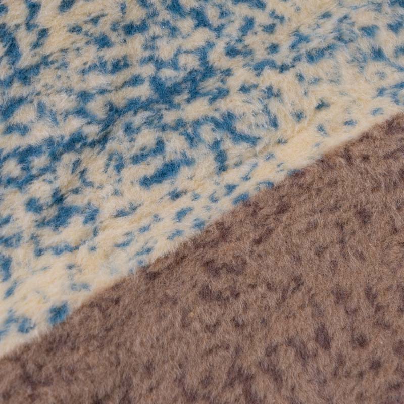 Плед 200x220см Pappel Cotton, голубой с бежевым фото 3