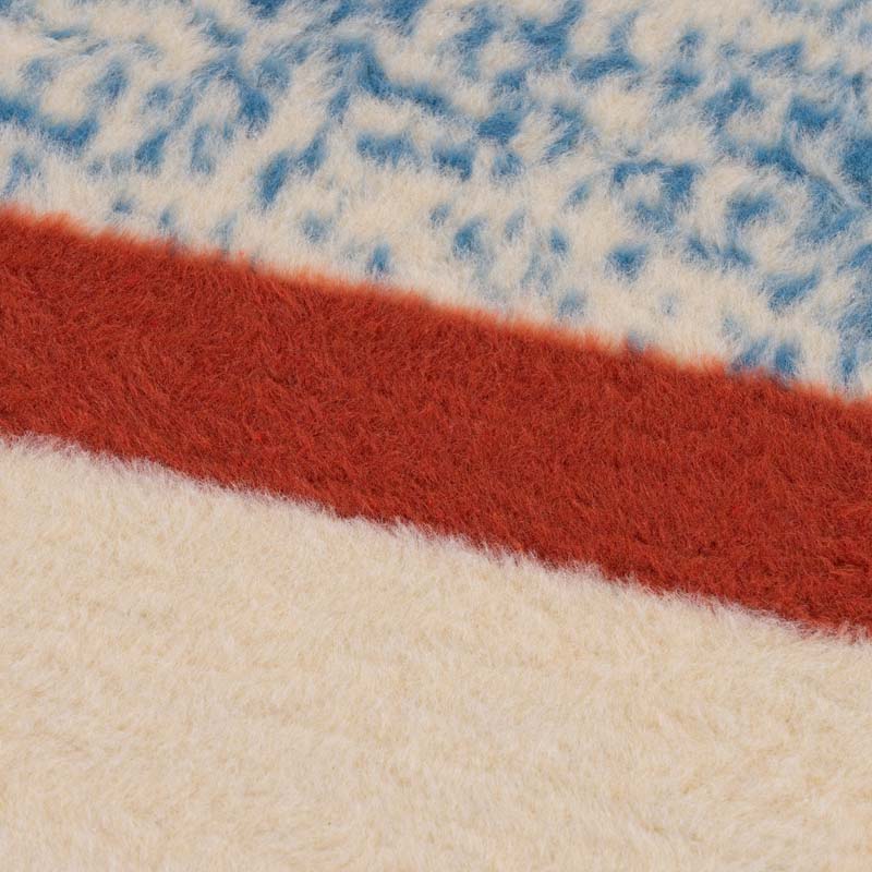 Плед 200x220см Pappel Cotton, голубой с бежевым фото 4