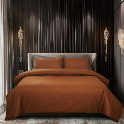 Комплект постельного белья семейный Pappel Jacquard Brown