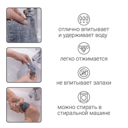 Швабра для пола с отжимом Hausmann Dry Hands Compact с нанопокрытием  фото 18